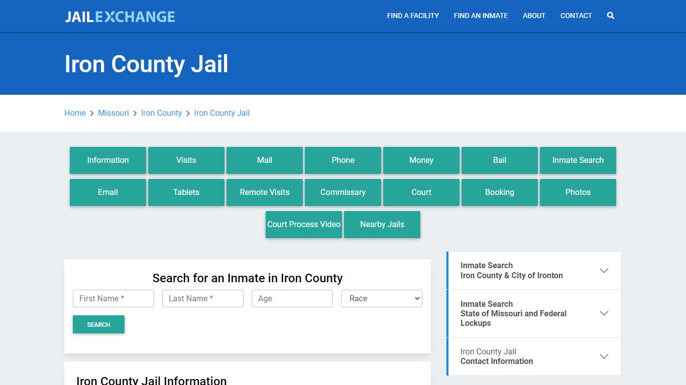 Iron County Jail Roster Lookup, MO, Inmate Search - Jail Exchange