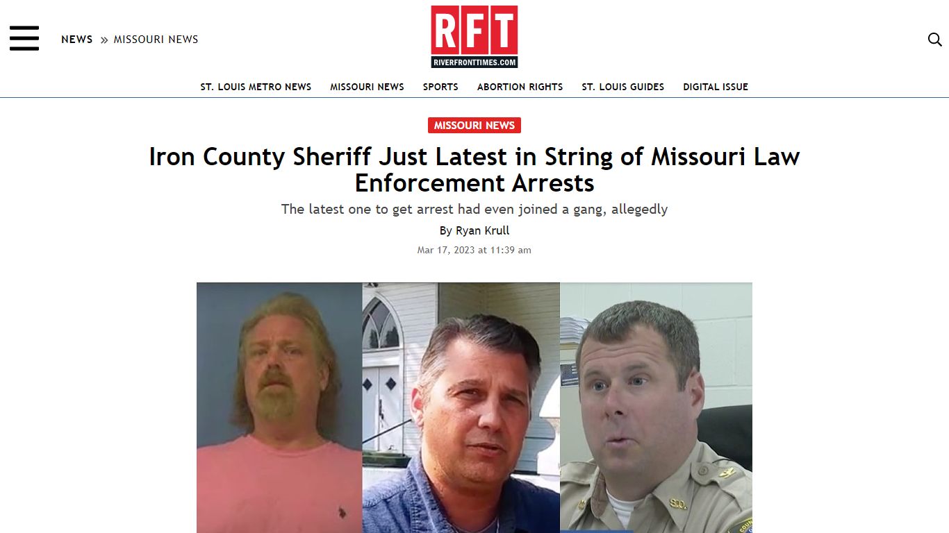 Iron County Sheriff Just Latest in String of Missouri Law Enforcement ...